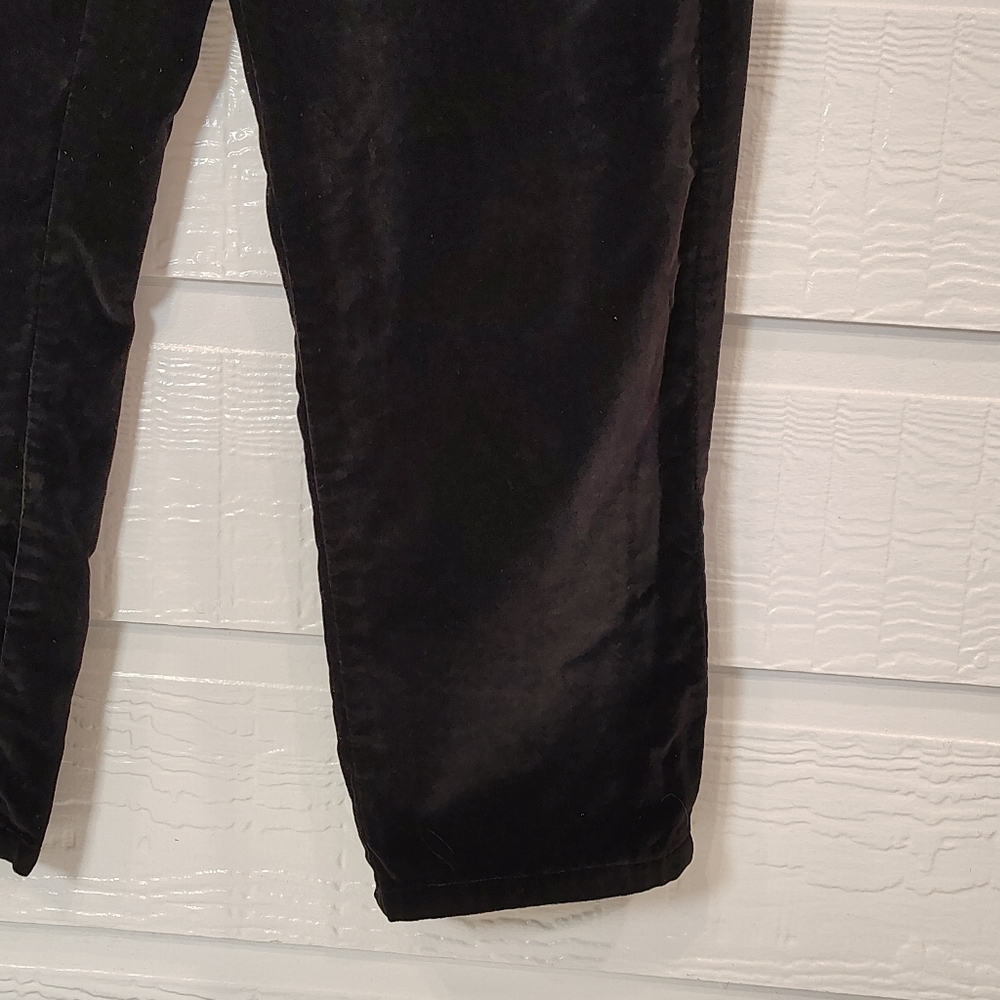 Covington Pants Womens Size 8 Black Velour Straight Leg 100% COTTON CAREER WEAR - Picture 2 of 7
